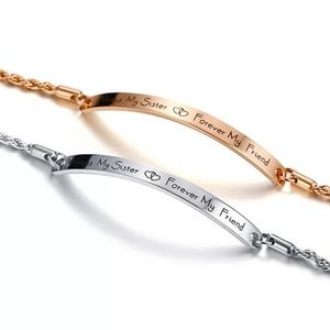 Stainless Steel ID Cuff Bracelet Bangle for Women